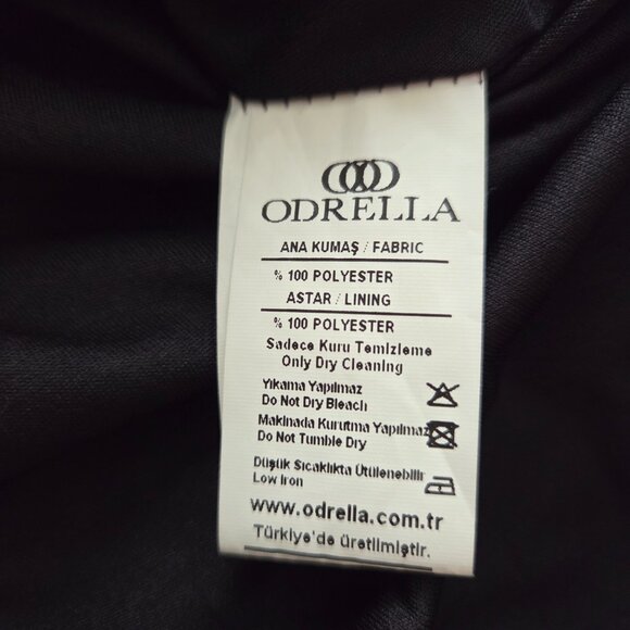 Chic Black Dress with Red Floral Embroidery, Like New, Sz 2/4 - Picture 9 of 11